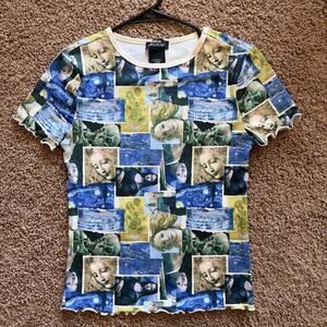 Social Collision Hot Topic Renaissance Art Collage Tshirt Top Shirt Tee Women XS